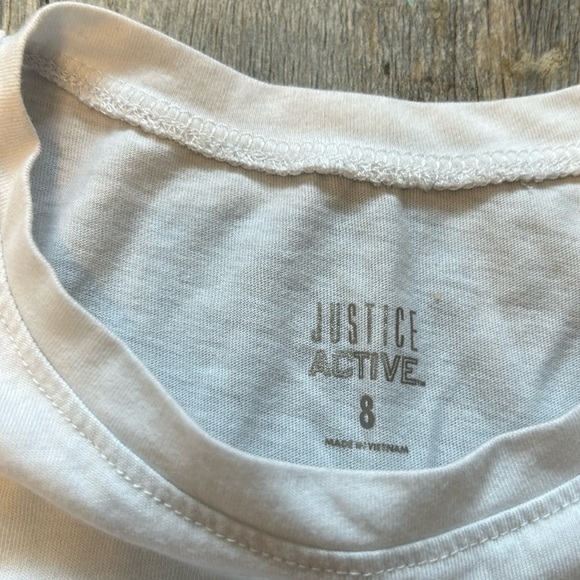 Justice active Long sleeve top shirt girls size 8 - Picture 4 of 5